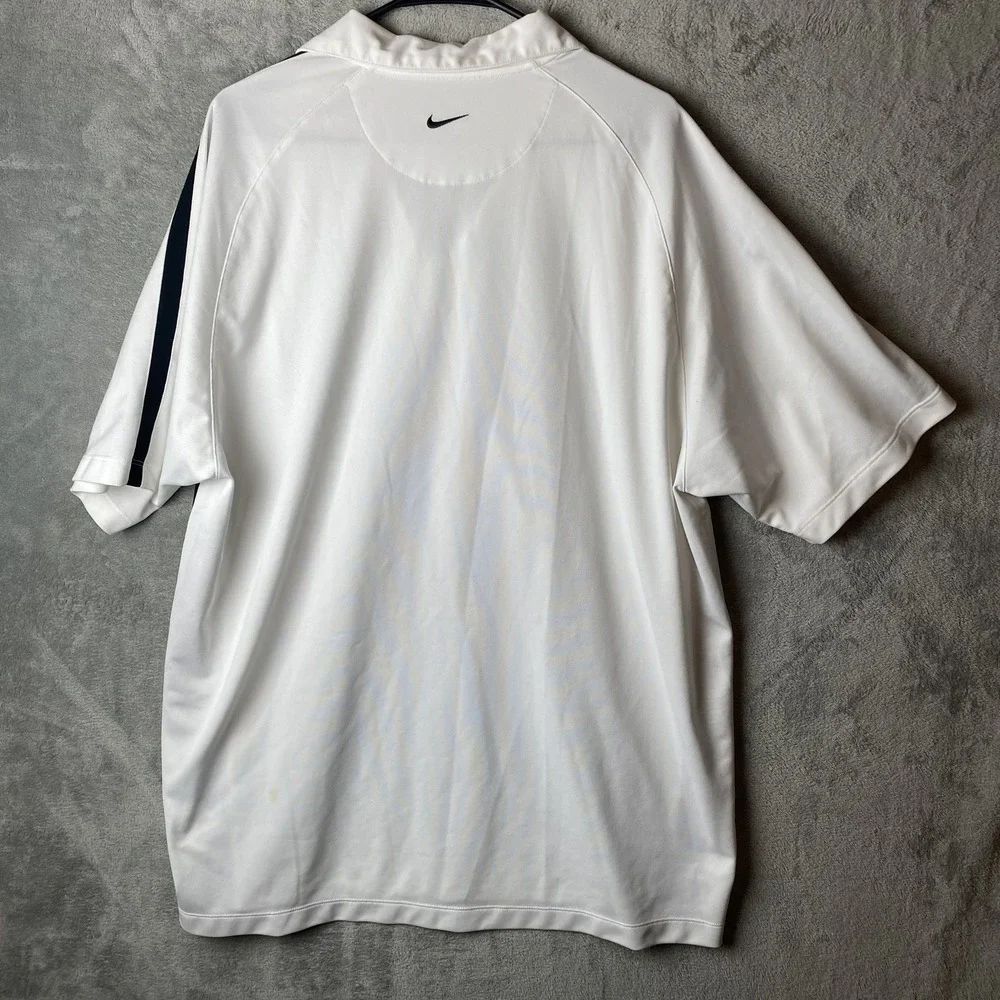 Nike Golf Men's XXL Polo Shirt White Black Dri-FIT Short Sleeve